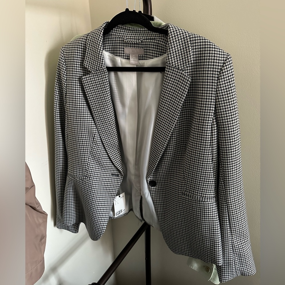 H&M plaid blazer NWT